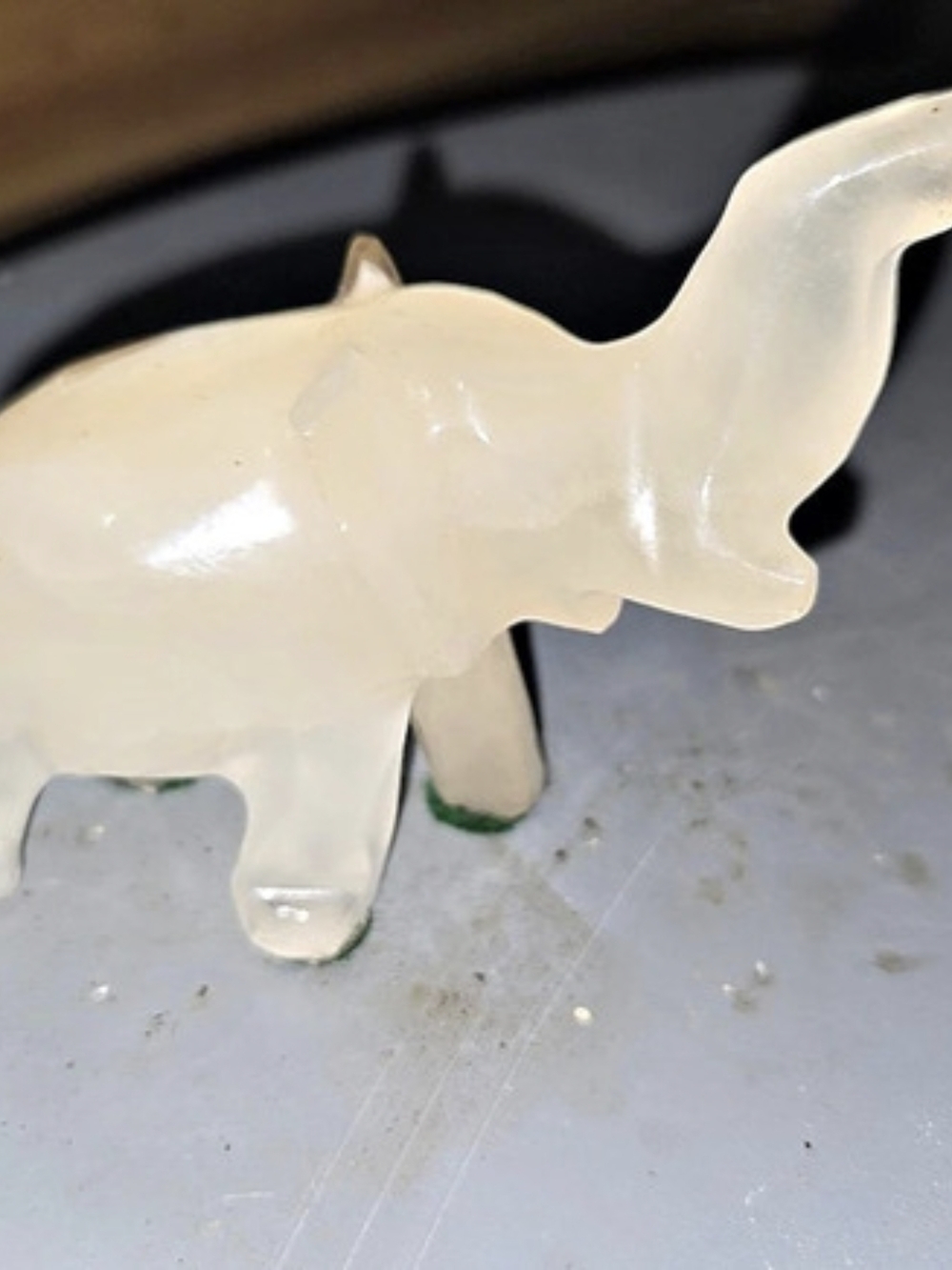Cream Elephant Figurine Sculpture